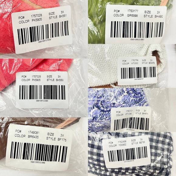 J.Crew Bikini Tops/Bottoms Bundle of 7 Assorted Styles & Colors size 2X/3X NWT - Picture 2 of 3
